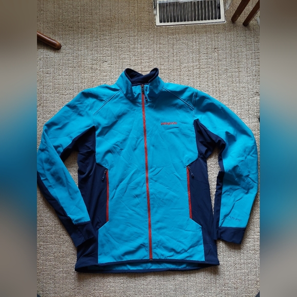 Patagonia Men's Adze Hybrid Soft Shell PolarTec Jacket Size M Blue Windblock - Picture 4 of 14